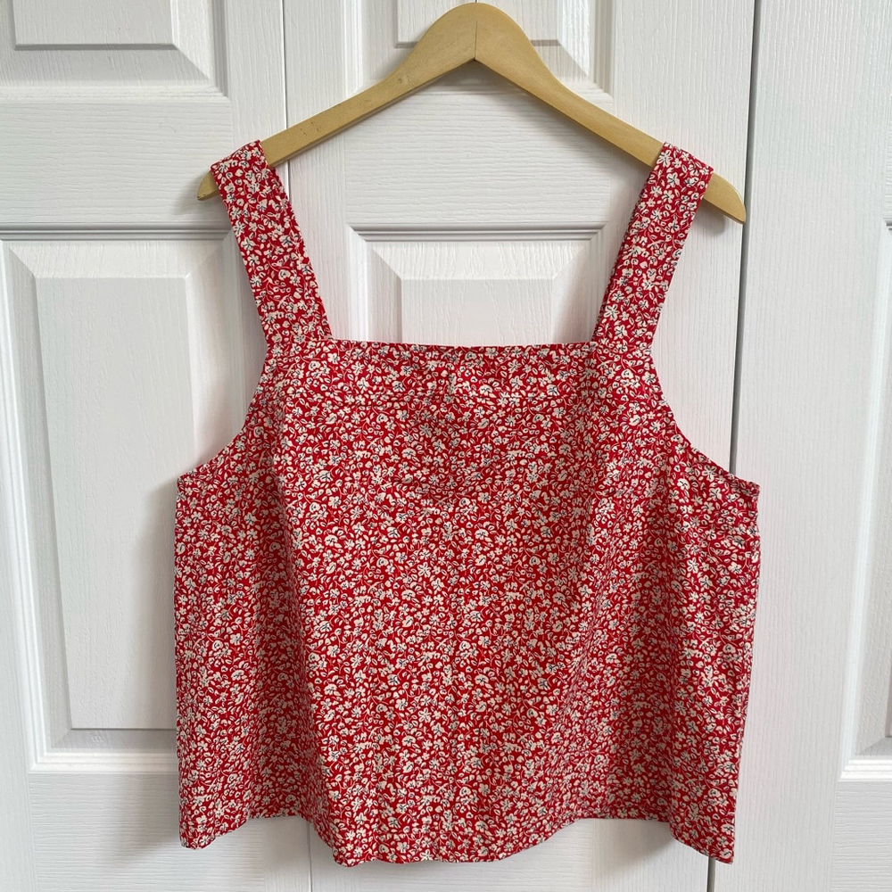 Torrid Red Floral Tank Top